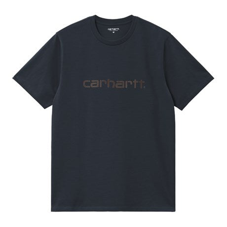 CARHARTT WIP S/S Script T-Shirt Cotton Single Jersey. 190 g/m² in Deep Night/Palisander