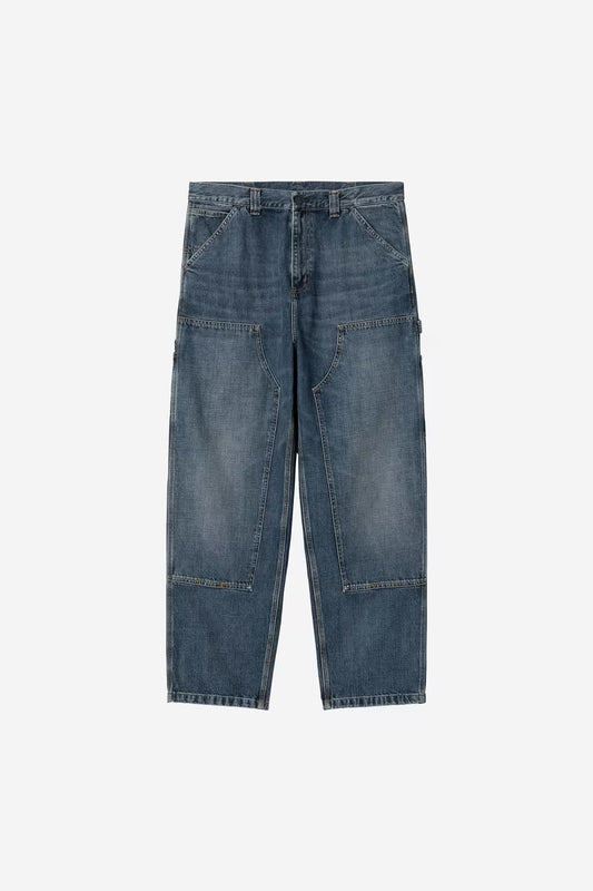 Carhartt WiP OG Double Knee Pant 'Camano' Denim in Blue dark used wash