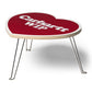 CARHARTT WIP Heart Folding Table 100% Birch Plywood in Scarlet/Weiß