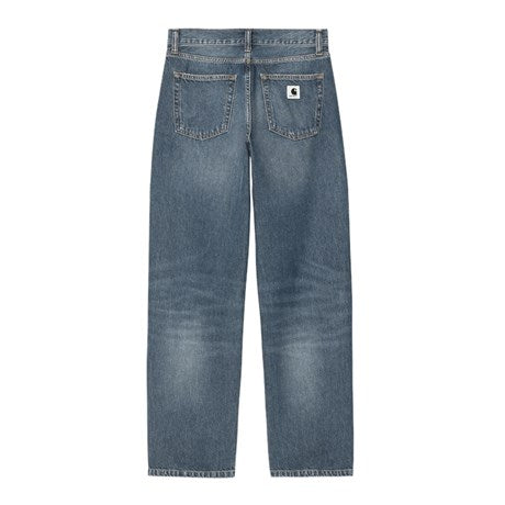CARHARTT WIP W' Arin Pant Organic Cotton Fairfield Denim. 11 oz in Blau/dark used wash