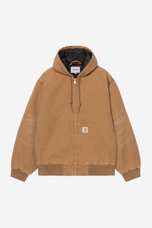 Carhartt WIP OG Active Jacket in WIP H Brown/stone canvas