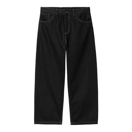 CARHARTT WIP Nash Double Knee Pant 100% Cotton 'Smith' Denim. 13.5 oz in Schwarz/stone washed