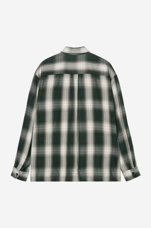 CARHARTT WIP L/S Harlin Shirt FS26 in Harlin Check, Kale Green