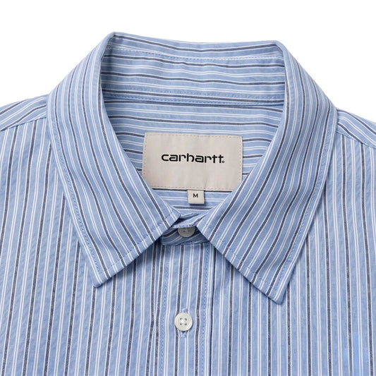 Carhartt WIP L/S Keene Shirt in Keene Stripe, Curacao