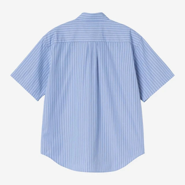 Carhartt WIP S/S Keene Shirt in Keene Stripe, White