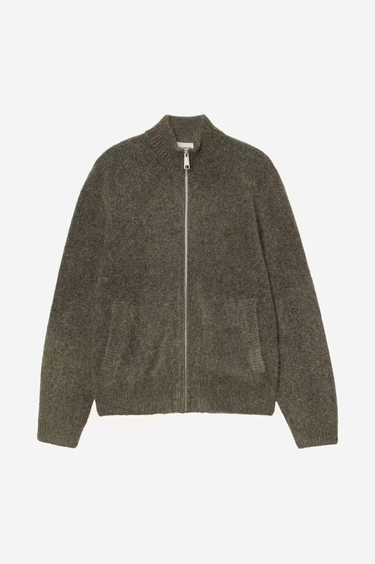 Carhartt WIP Curtis Sweater Jacket in Tangled Shungite