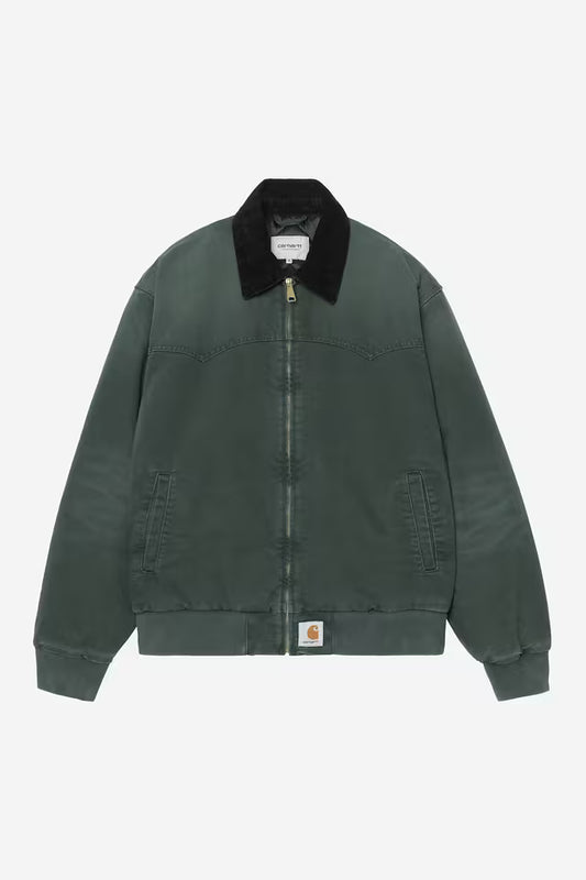 Carhartt WIP OG Santa Fe Jacket in Raven/Schwarz/stone canvas