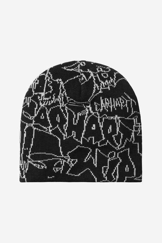 Carhartt WIP Blinkerfluid Beanie in Schwarz/Wax