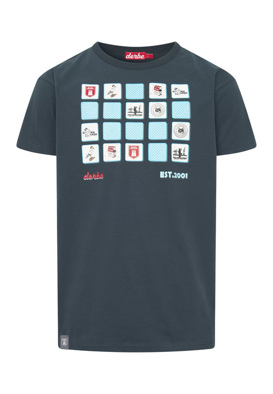 Derbe Hamburg Erinnerung T-Shirt in Dunkelblau