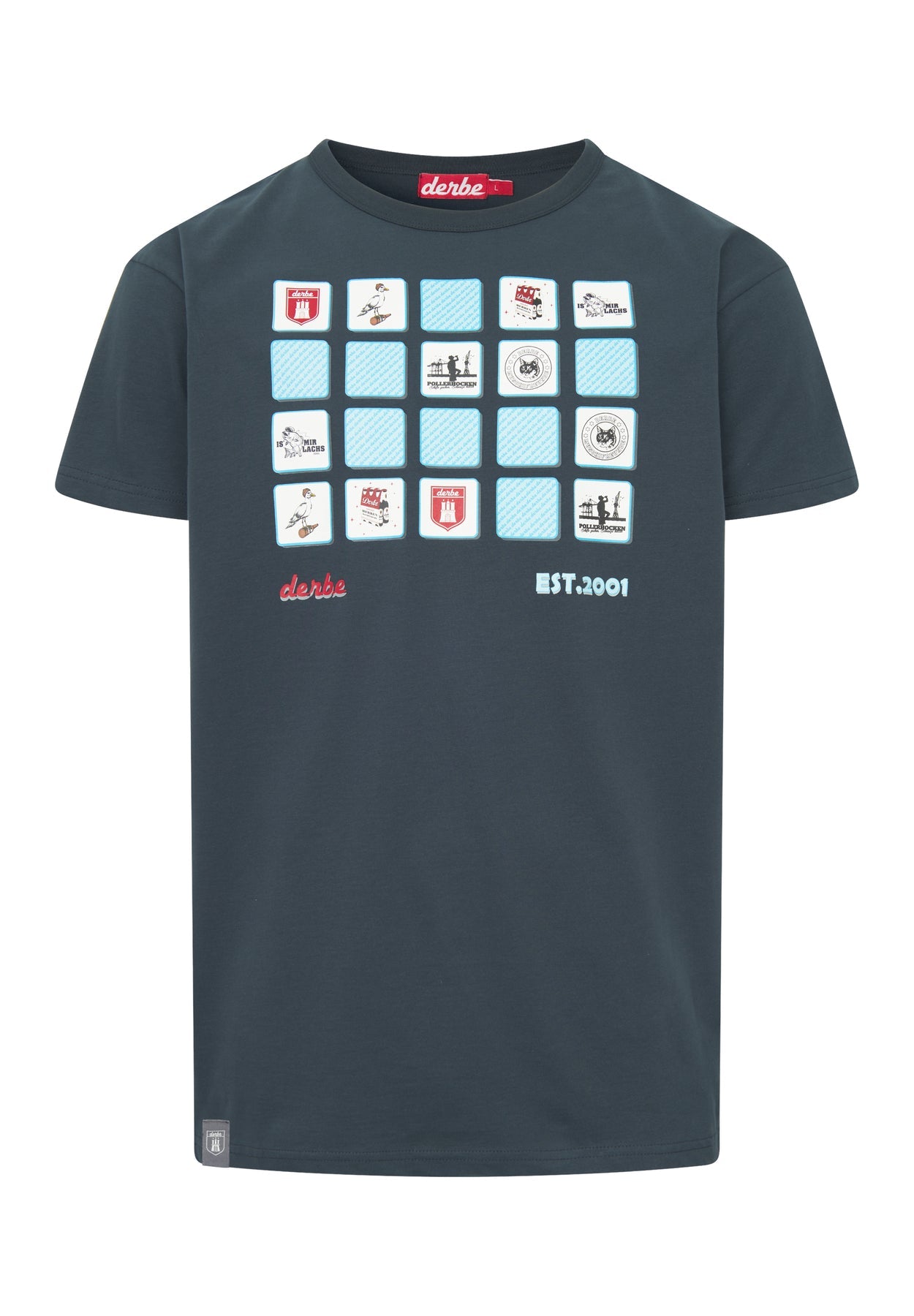 Derbe Hamburg Erinnerung T-Shirt in Dunkelblau