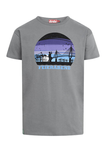Derbe Feier Nacht T-Shirt in Lava Smoke
