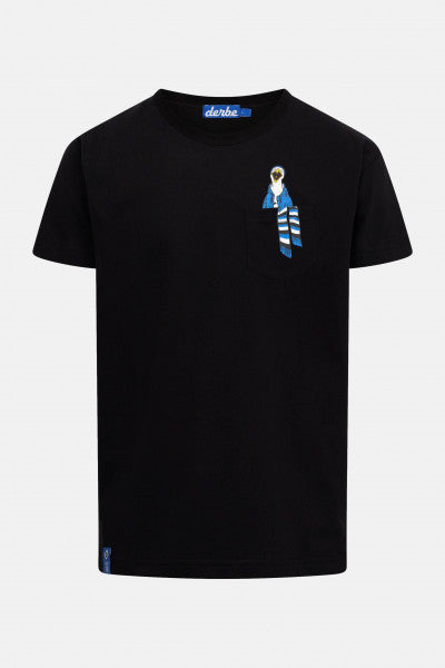 Derbe Hamburg T-Shirt Schreimöwe Pocket HSV jet black