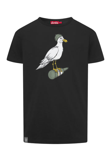 Derbe Sturmmöwe T-Shirt in Jet Black