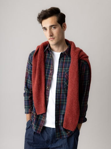 MosMosh MMGDavid Hang Overshirt in Burnt Russet