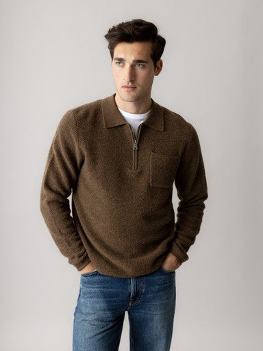 MosMosh MMGRyan Soft Polo Zip Knit
