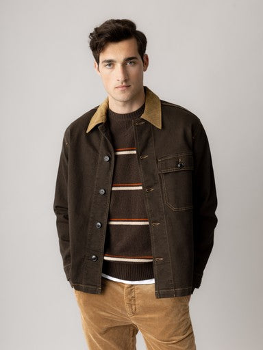 MosMosh MMGJeppe College Jacket in Chocolate Brown