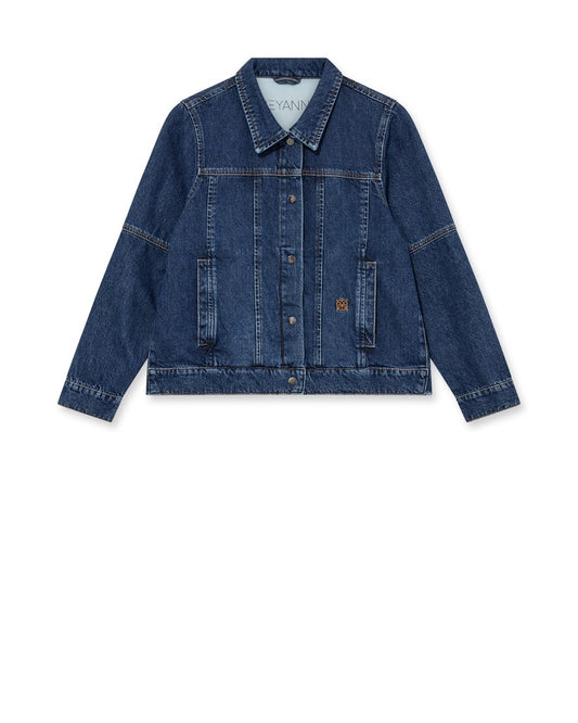 MosMosh MMHJewel Loop Jacket in Blue Denim