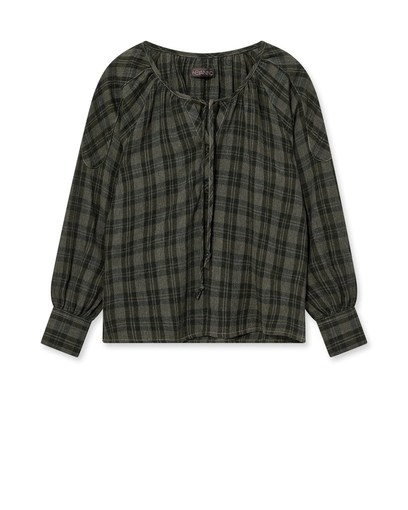 MosMosh MMHChe Check Blouse