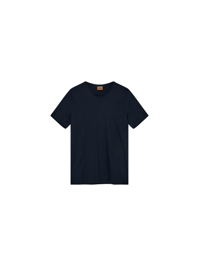 Mos Mosh Gallery Perry O-Ss Tee in Marineblau