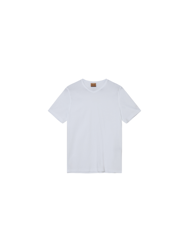 Mos Mosh Gallery Perry V-Ss Tee in Weiß
