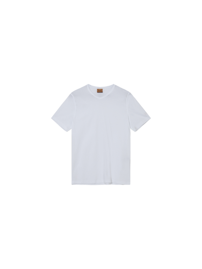 Mos Mosh Gallery Perry V-Ss Tee in Weiß