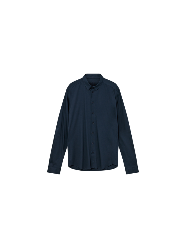 Mos Mosh Gallery Marco Jersey Shirt in Marineblau