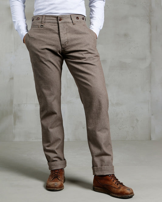 Pike Brothers 1947 Harvester Trousers HBT brown W32 L32