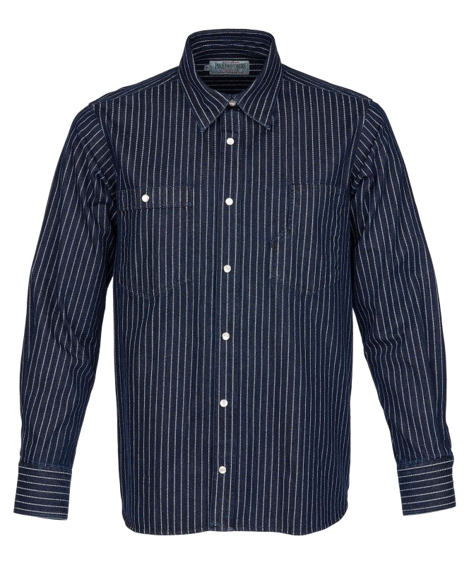 Pike Brothers 1937 Roamer Shirt blue wabash denim