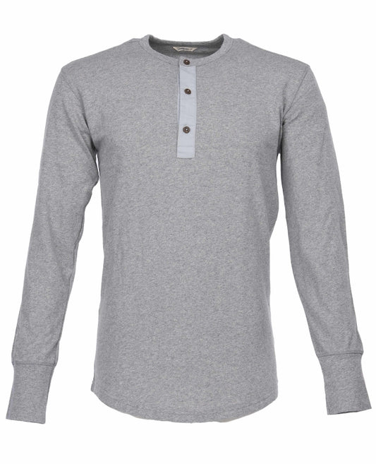 Pike Brothers 1927 Henley Shirt Long Sleeve Light Grey