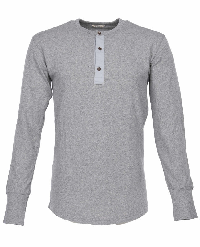 Pike Brothers 1927 Henley Shirt Long Sleeve Light Grey