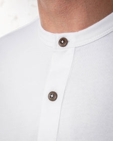 Pike Brothers 1927 Henley Shirt Long Sleeve Pure White
