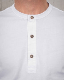 Pike Brothers 1927 Henley Shirt Short Sleeve Pure White