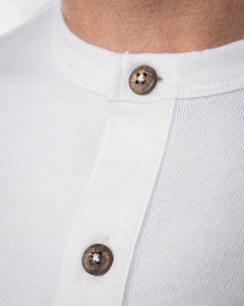 Pike Brothers 1927 Henley Shirt Short Sleeve Pure White