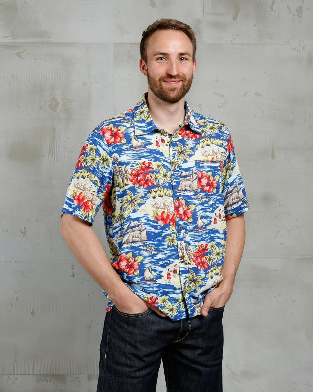 Pike Brothers 1948 Surf Shirt Random Blue