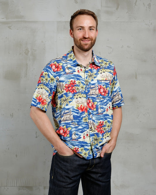 Pike Brothers 1948 Surf Shirt Random Blue