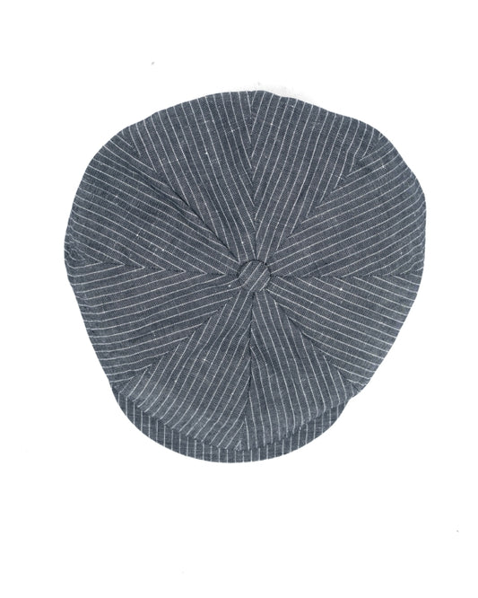 Pike Brothers 1928 Newsboy Cap grey striped linen