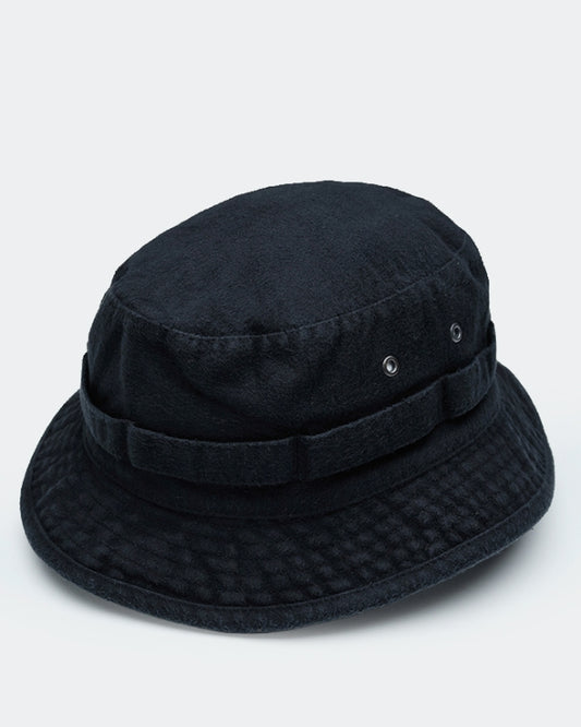 Pike Brothers 1966 Boonie Hat Moleskin Sulphur Black