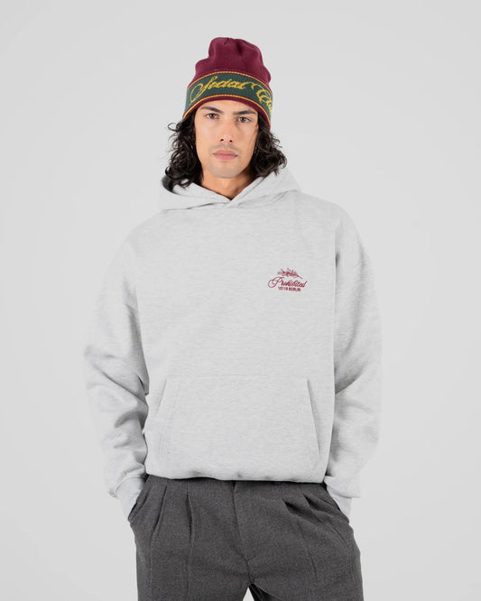 PROHIBITED PB Leaf Hoodie in Grey Melange