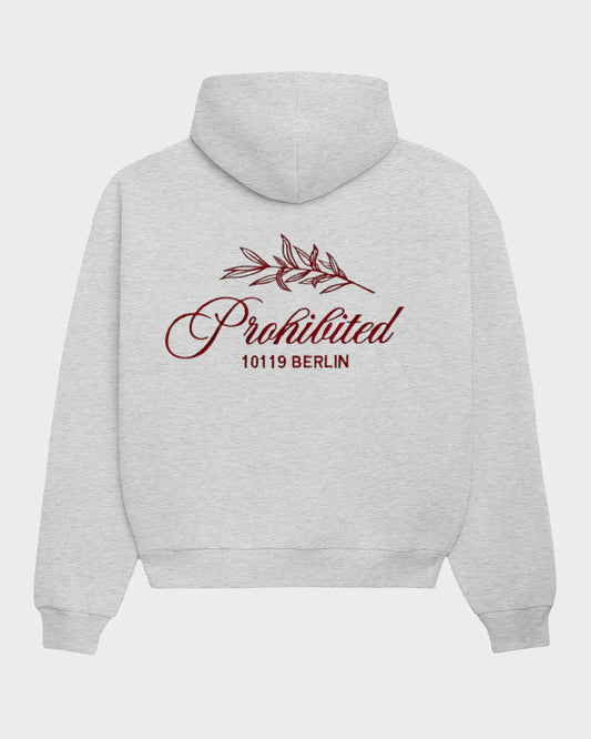 PROHIBITED PB Leaf Hoodie in Grey Melange