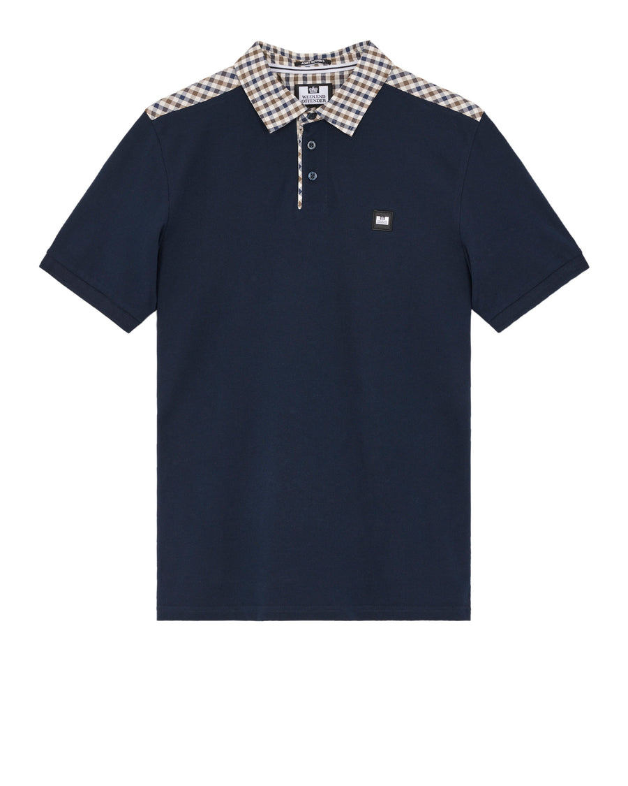 Weekend Offender Costa Polo Shirt in MID HOUSE CHECK