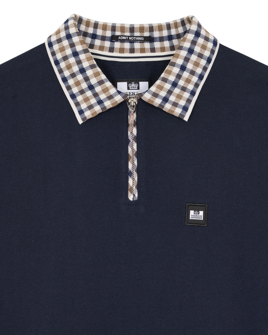 Weekend Offender LACHINE Polo Shirt in MID HOUSE CHECK