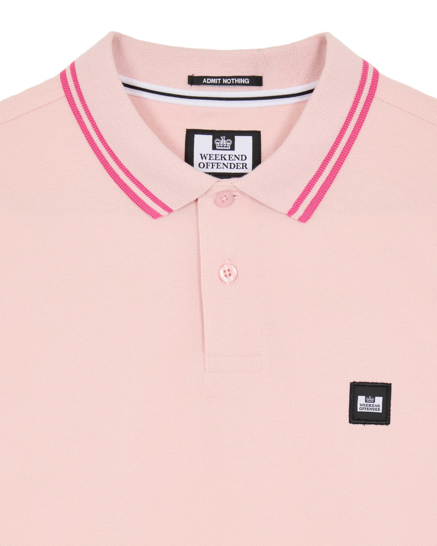 Weekend Offender Levanto Polo Shirt in paleblush/candy