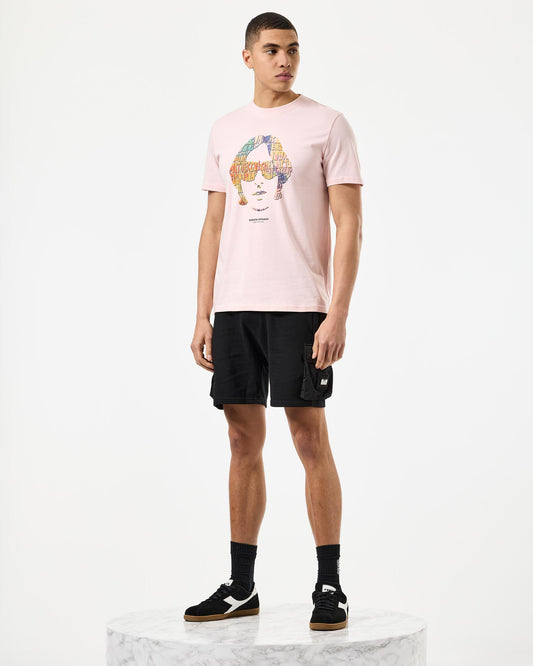 Weekend Offender Kinky Afro Graphic Tee in Pale Blush
