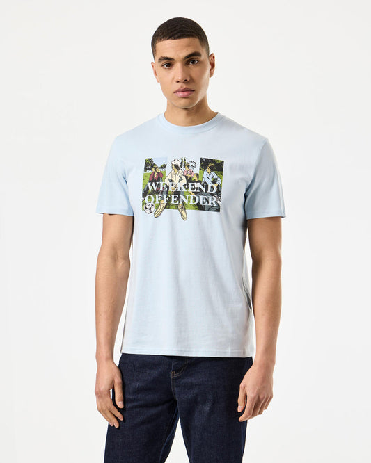 Weekend Offender Hymns Graphic Tee in Ocean Wave
