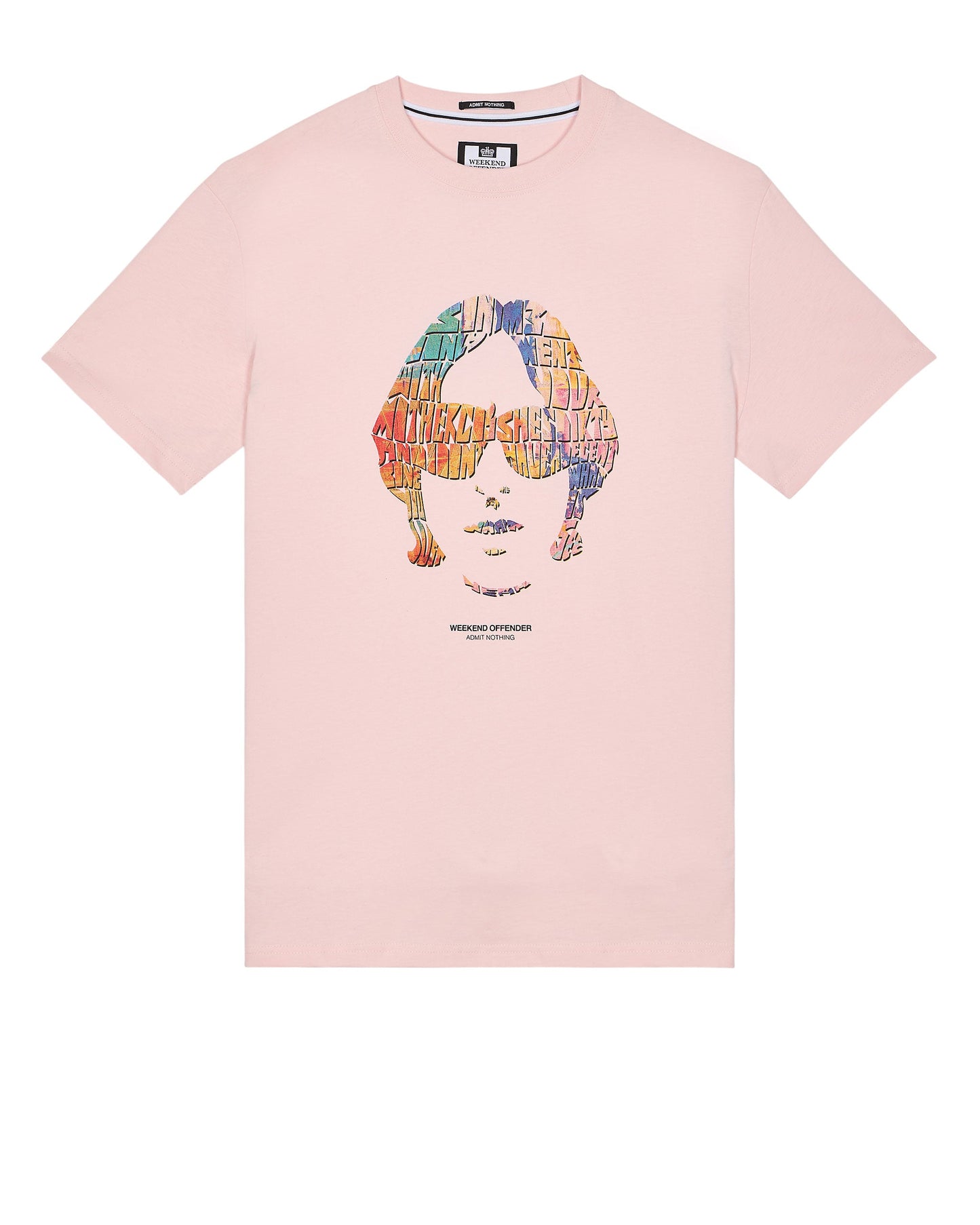 Weekend Offender Kinky Afro Graphic Tee in Pale Blush