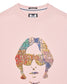 Weekend Offender Kinky Afro Graphic Tee in Pale Blush