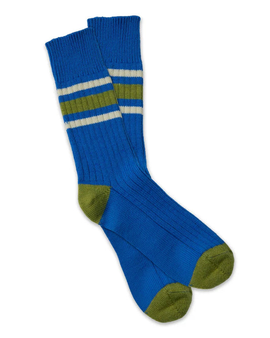 Peregrine Merino Wool Park Socks in Cobalt