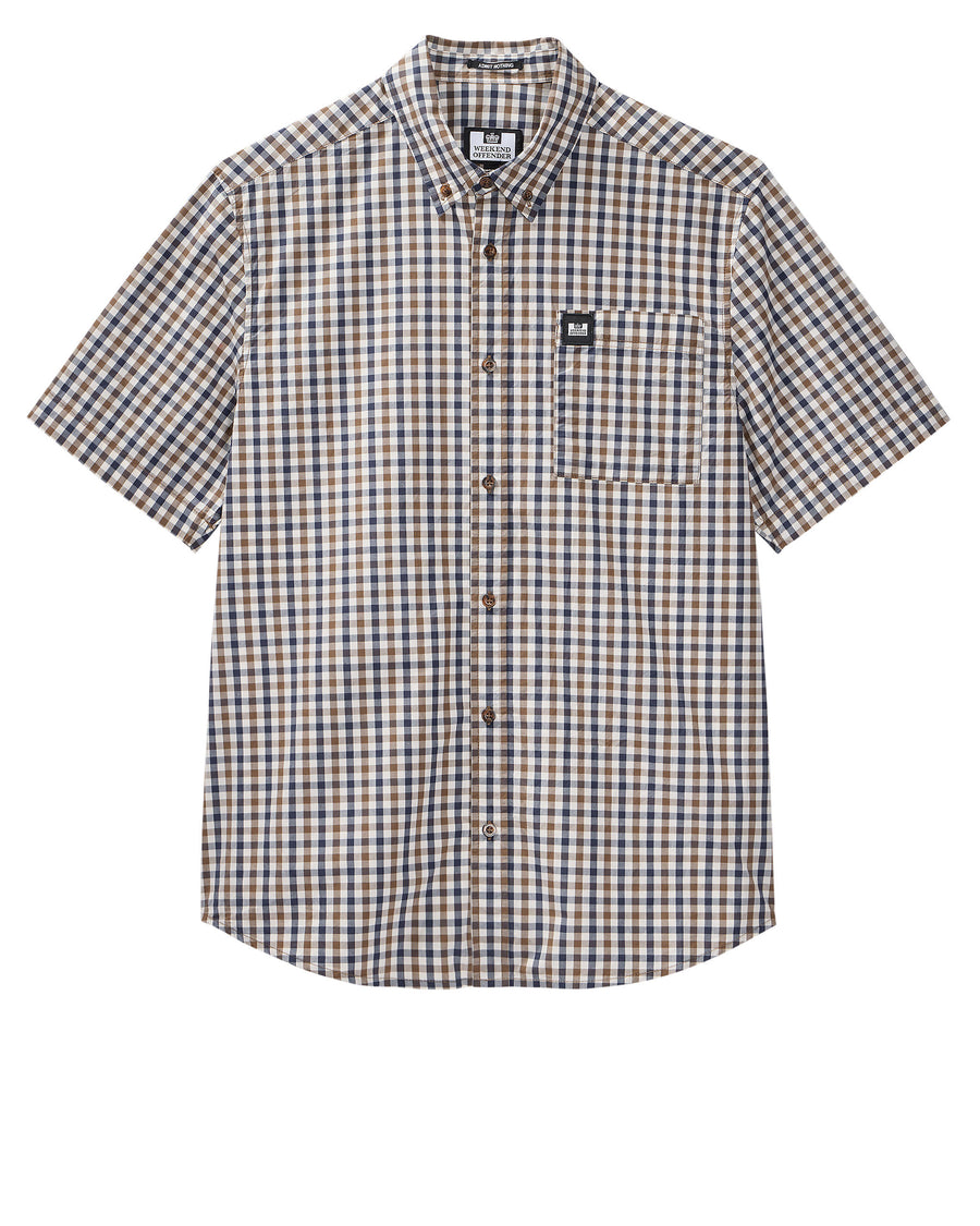 Weekend Offender Joyce S/S Shirt in MID HOUSE CHECK