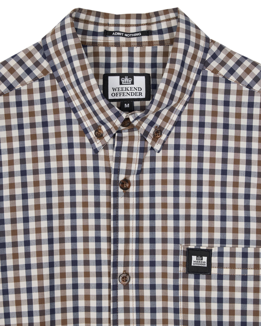 Weekend Offender Joyce S/S Shirt in MID HOUSE CHECK