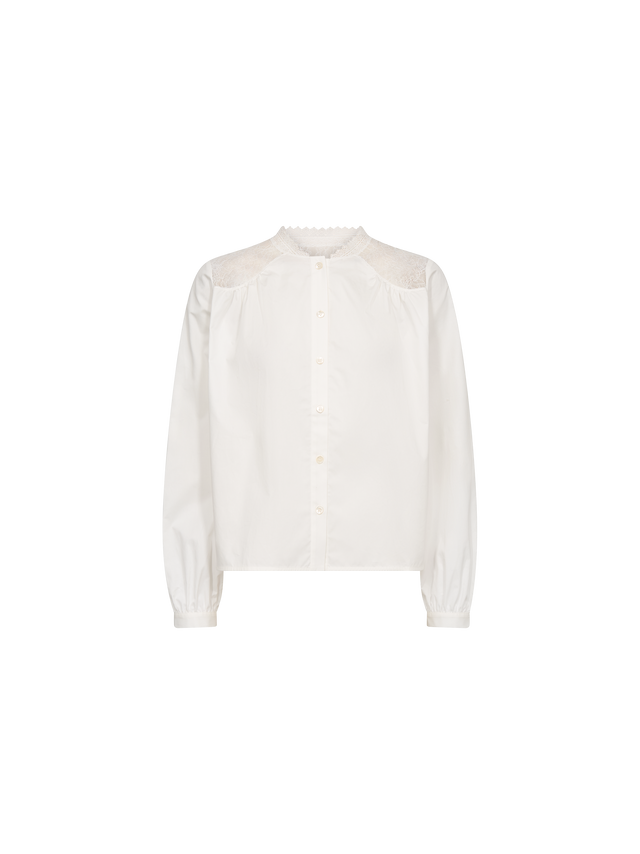 Mos Mosh MMInda Cotton Lace Shirt in Ecru